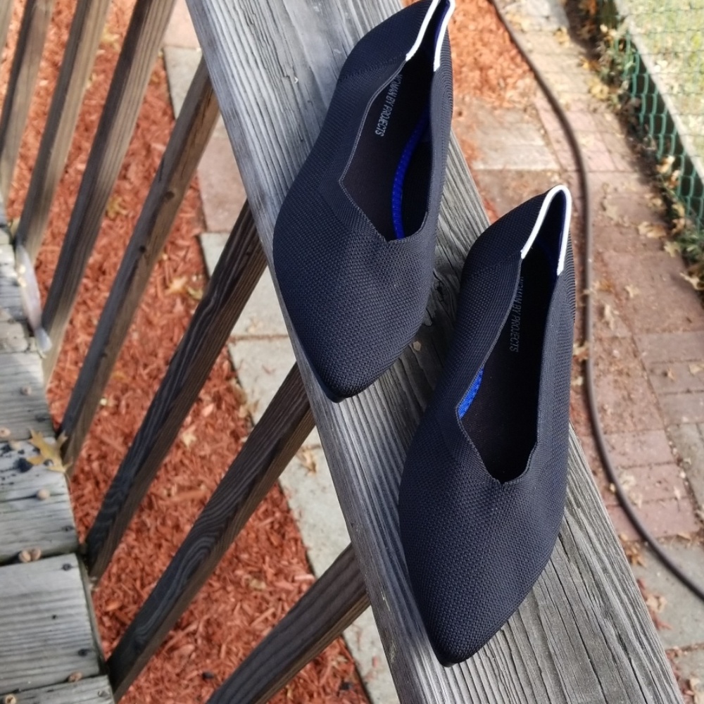 Rothy like black flats size 8